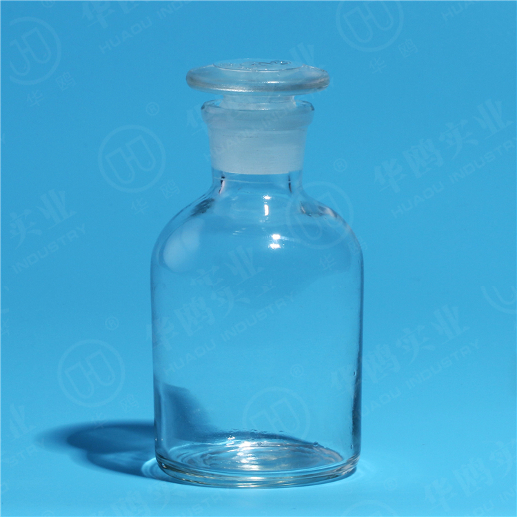 HUAOU Clear Glass Reagent Bottle narrow mouth wityh ground in glass stopper