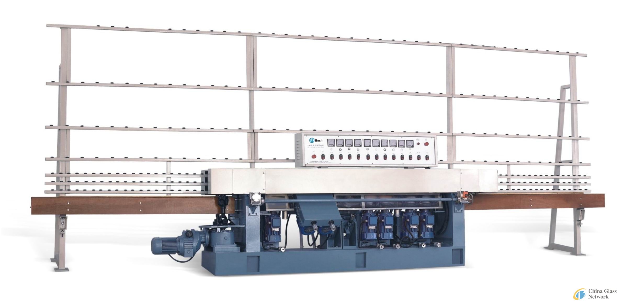 Glass straight-line edging machine