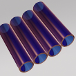 dark blue borosilicate glass tube