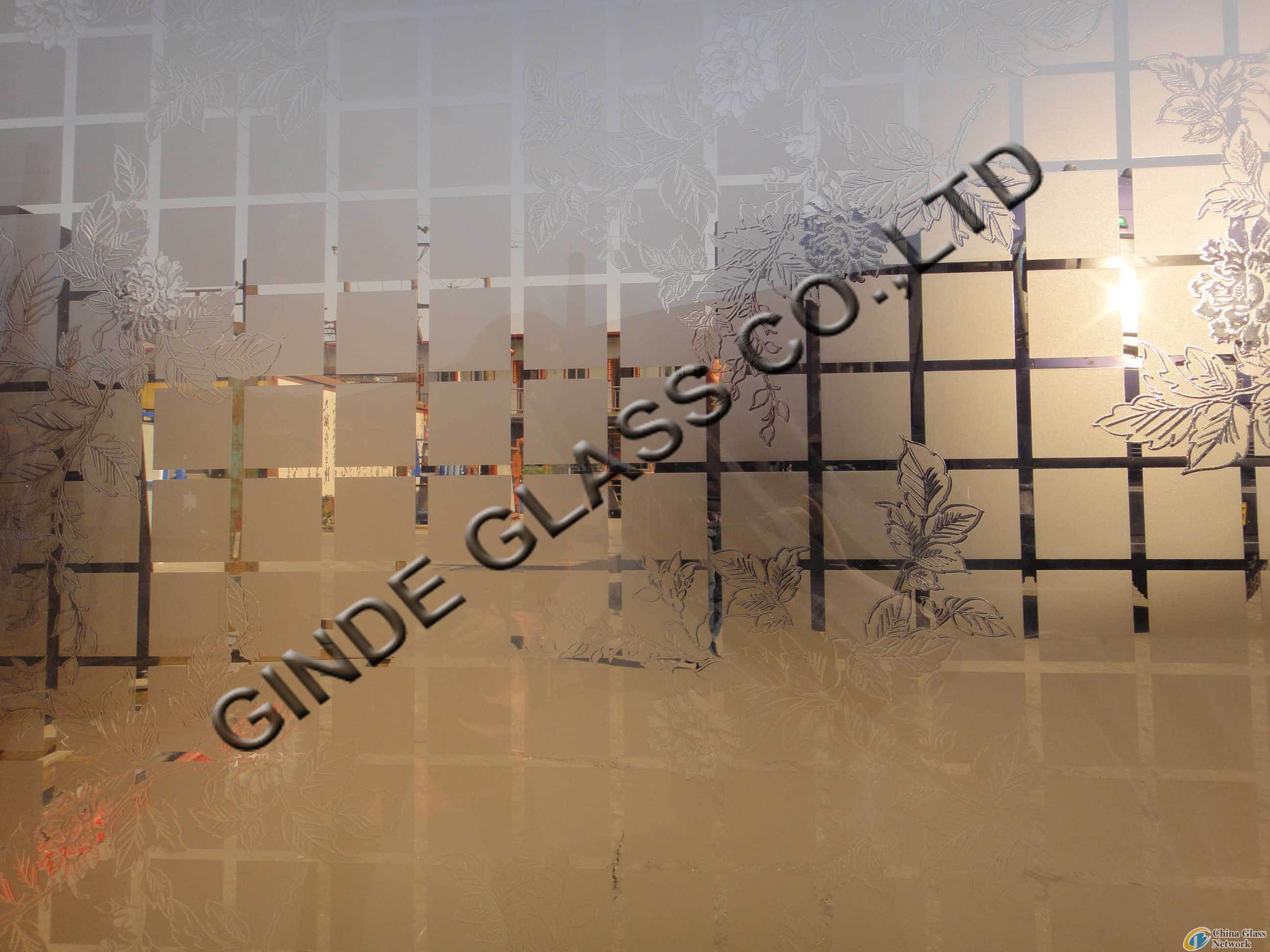 bronze acid etched glass