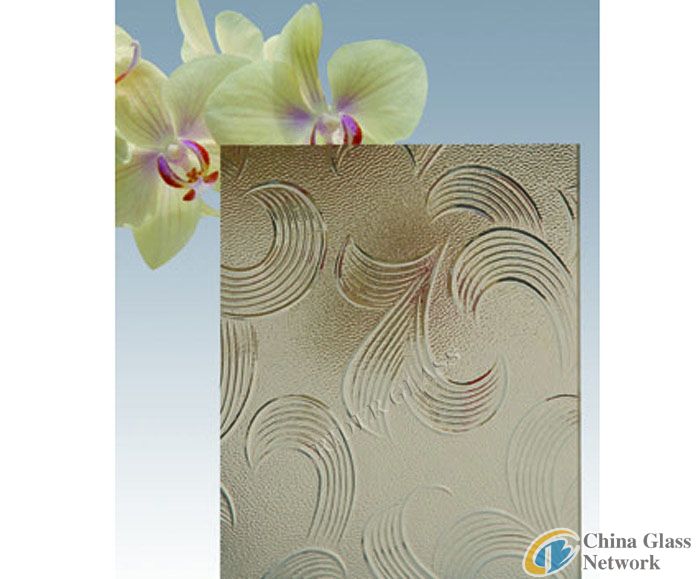 3-8mm Bronze Mayflower Patterned Glass with CE & ISO9001