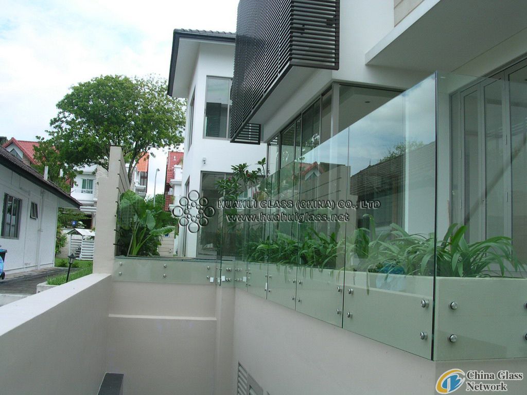 8mm toughened railing glass