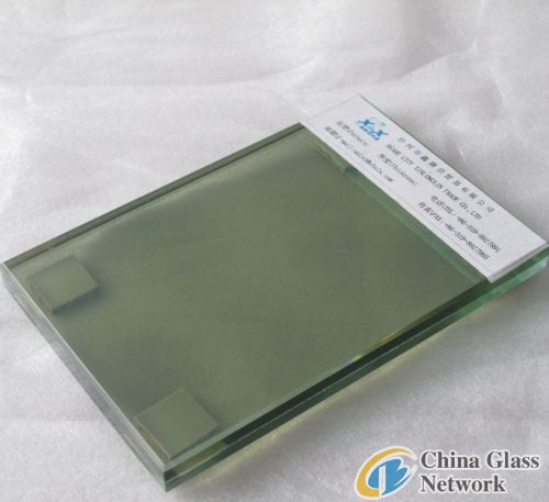 6mm+0.38PVB+6mm F Green Reflective Laminated Glass