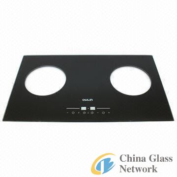 Black Tempered Glass Panel, Ideal for 2 Burners Gas Stove, Cooktop and Gas Hob