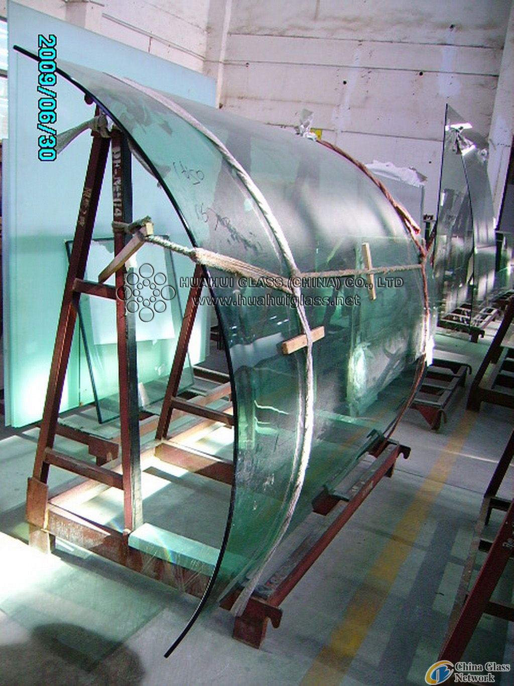 2-19mm bended toughened glass