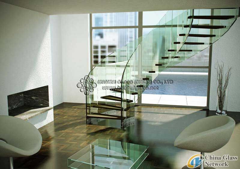 8mm tempered glass stairway