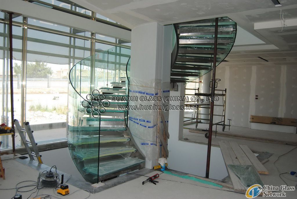 10mm toughened glass stairway