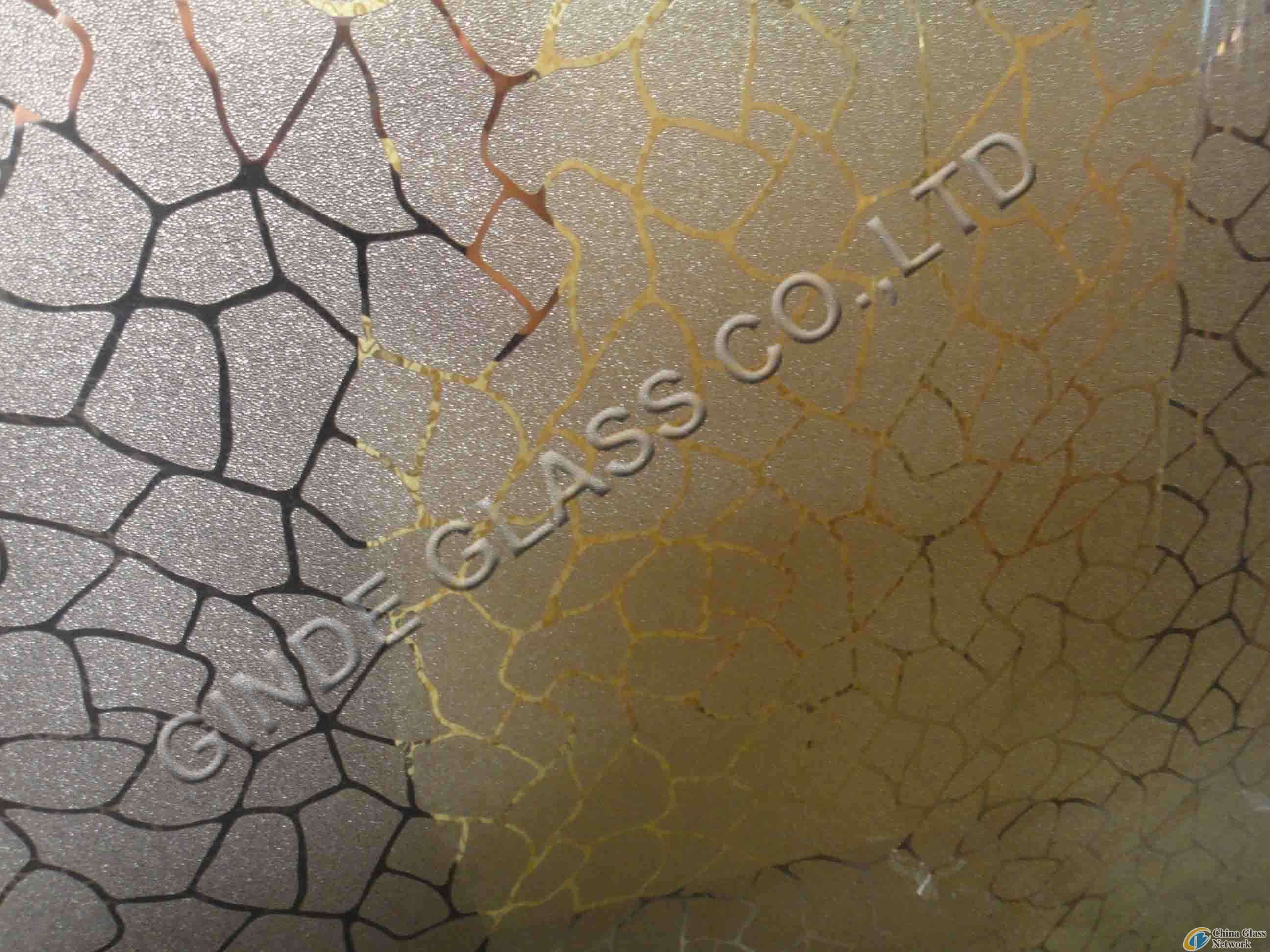 deep acid etched glass, mirror glass, decorative glass 41