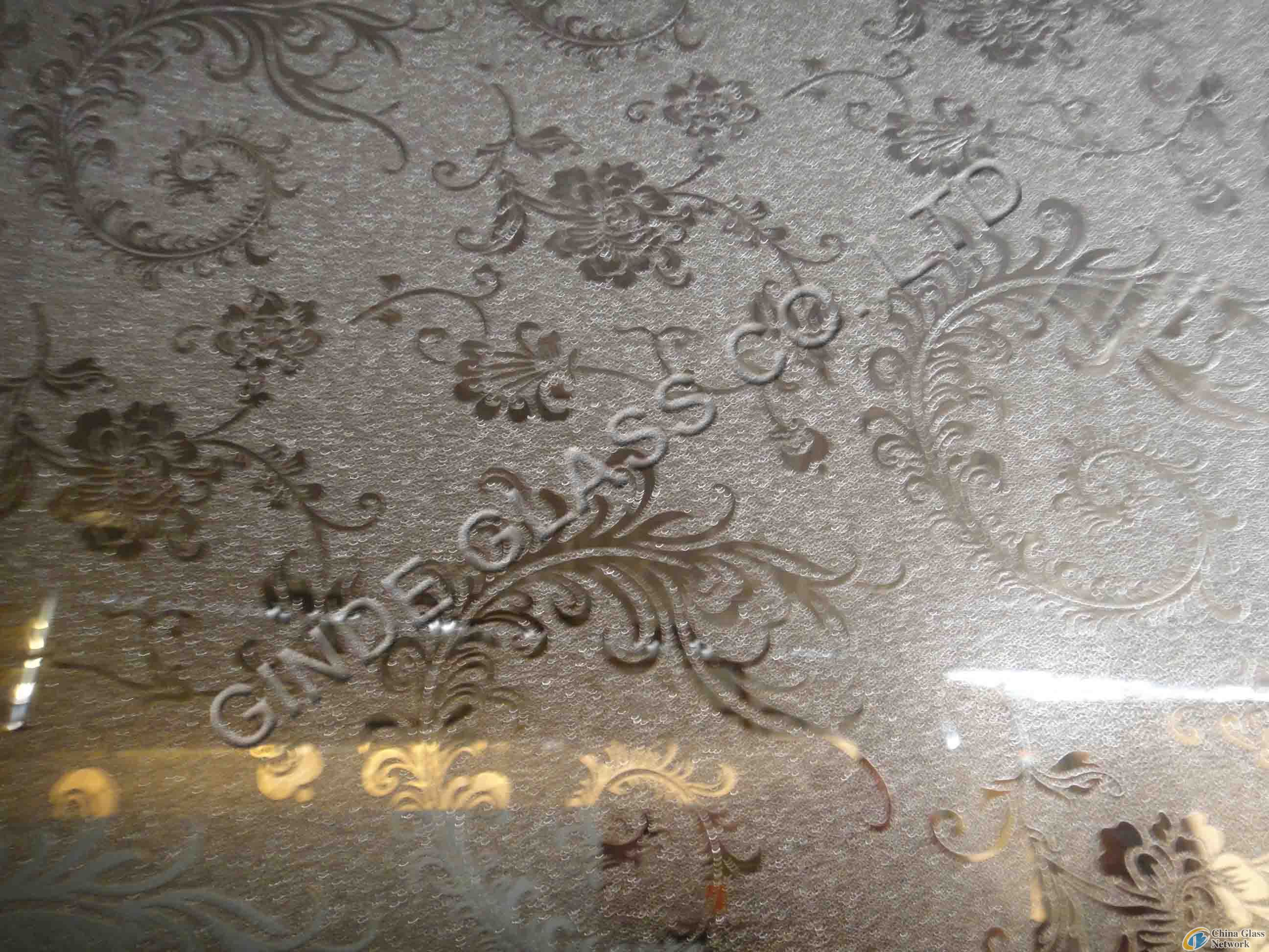 deep acid etched glass, mirror glass 44