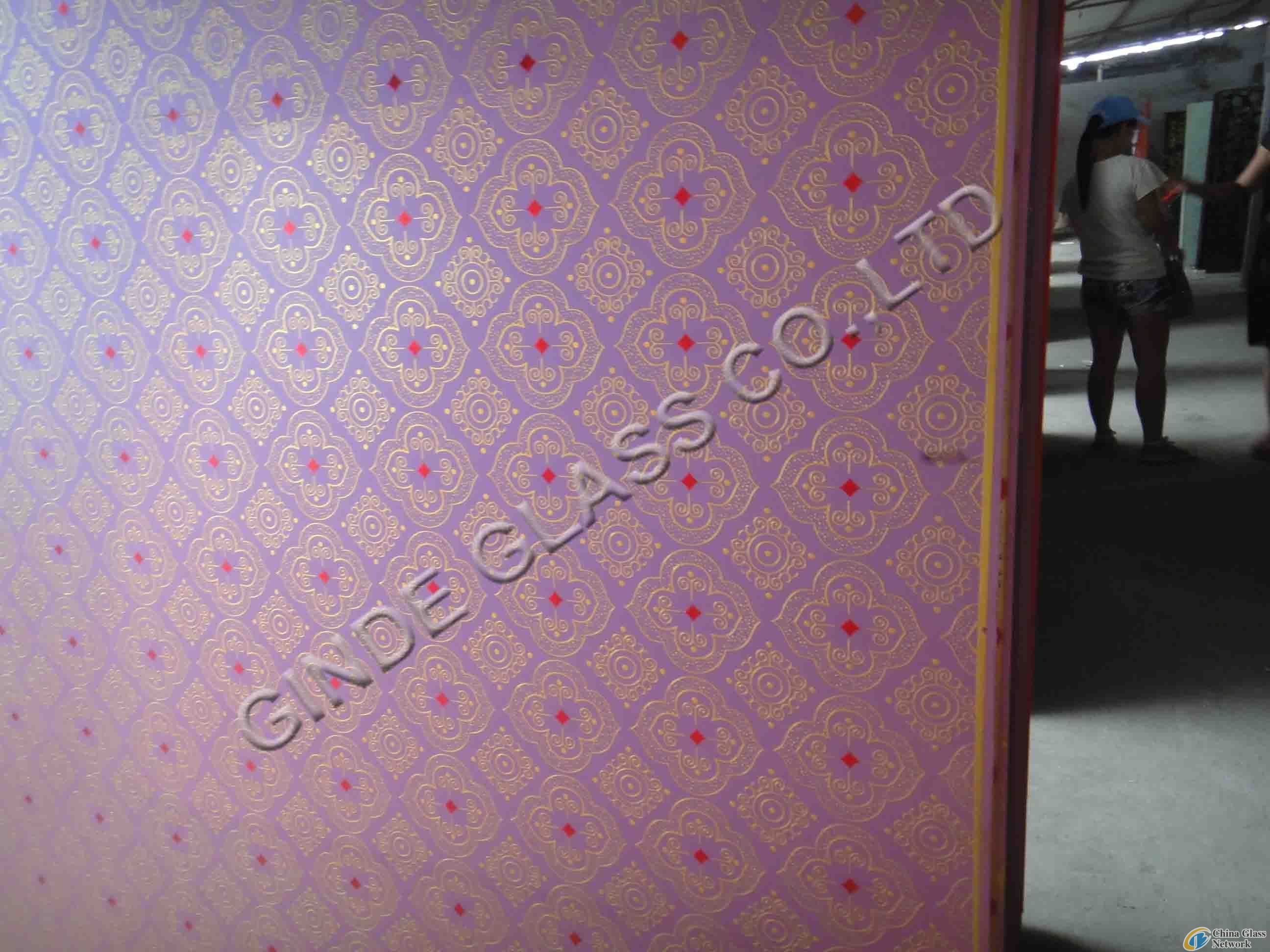 deep acid etched mirror glass , back ground wall glass 60