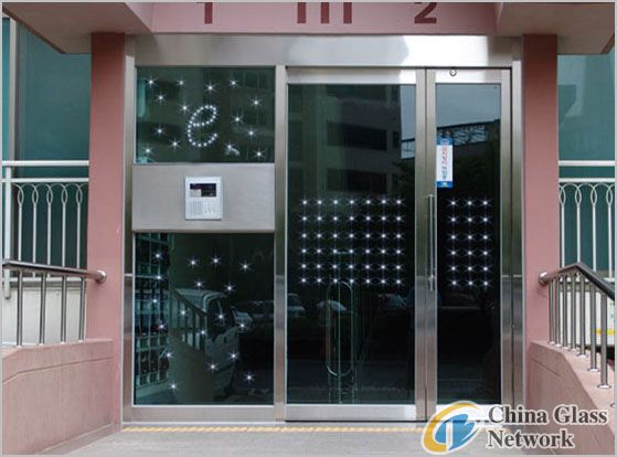 LED glass door