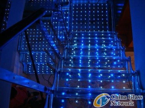 LED glass stairs price