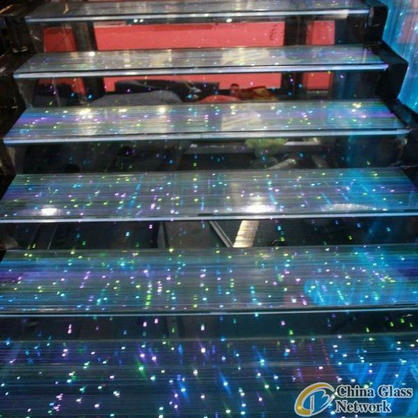 LED glass stairs