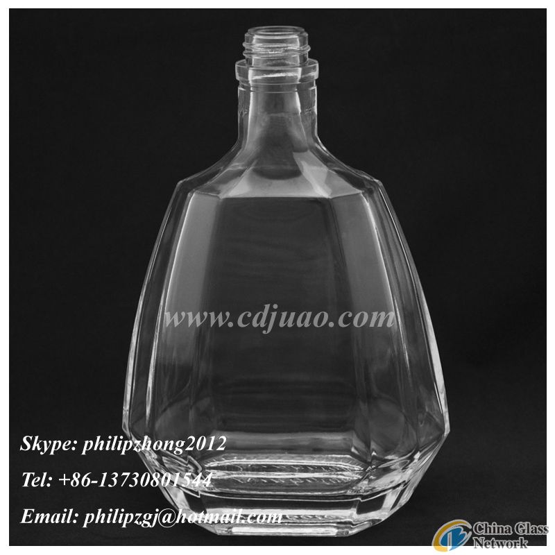 Chinese bottle manufacturer for empty whisky glass bottle