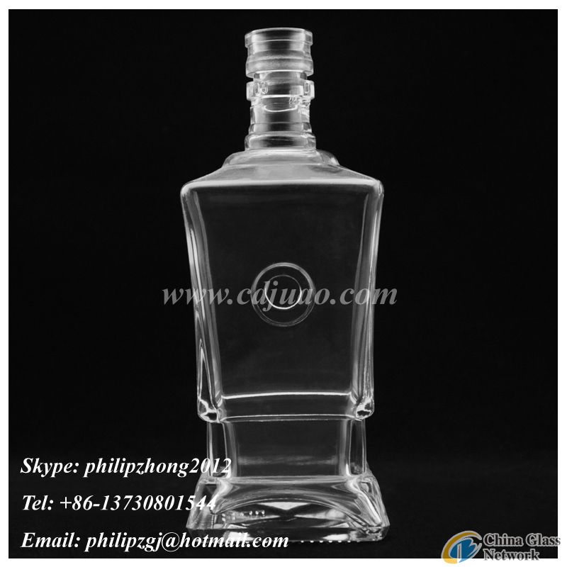 Square glass bottles whisky