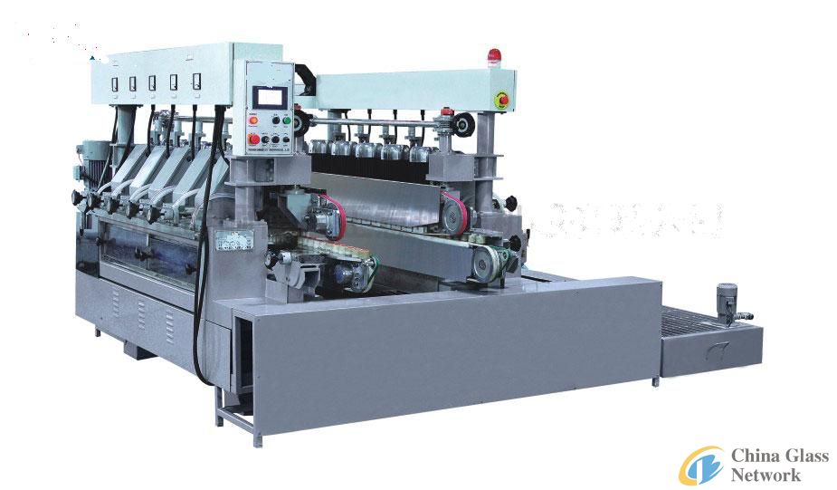 Eight bilateral round edge glass grinding machine