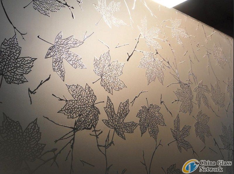 bronze acid etched glass/maples