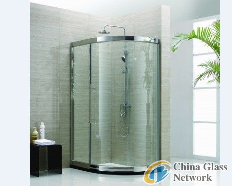 Shaped bend Tempered Bath Room Glass, Customized Sizes are Accepted