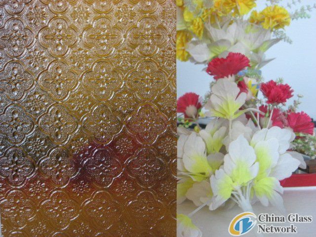 3mm to 8mm Euro Bronze Flora Patterned Glass, Tinted Patterned Glass, Figured Glass with Certificate