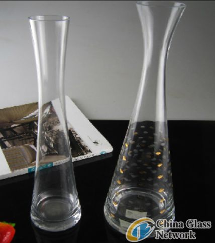 Clear glass vase-2