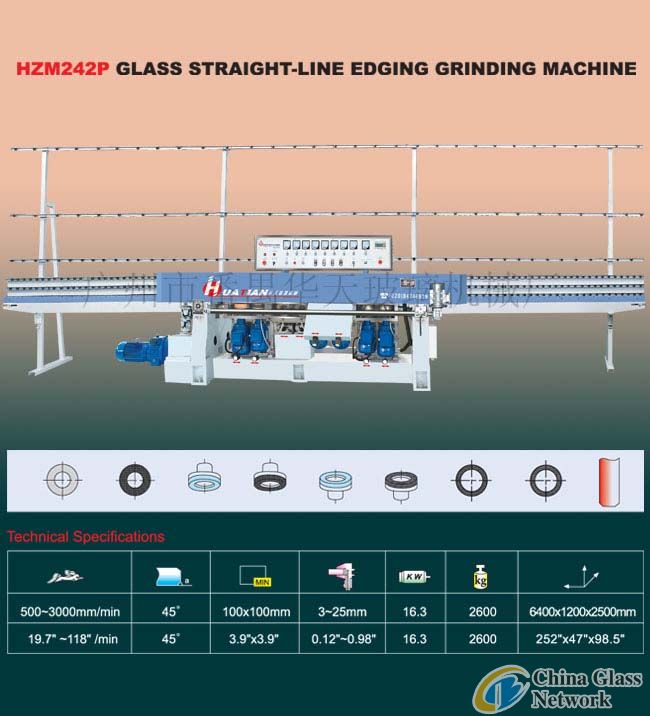 HZM242P Glass Straight-Line Edging Machine