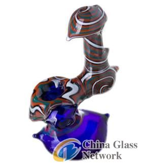 Glass bubbler pipe hand pipe