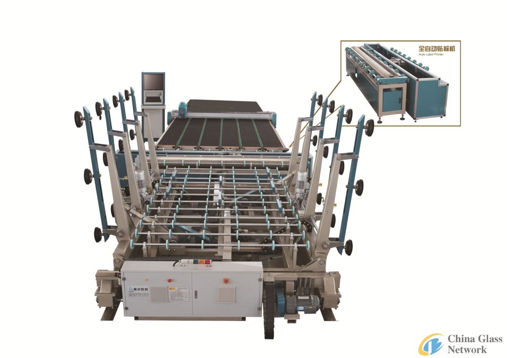 glass cutting line with lable printing machine