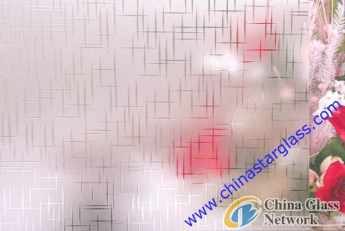 Clear Acid Etched Patterned Glass