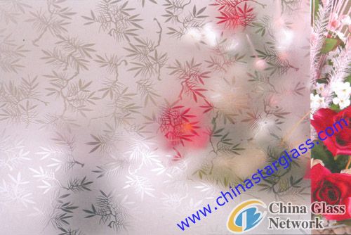 4mm Clear Acid Etched Patterned Glass