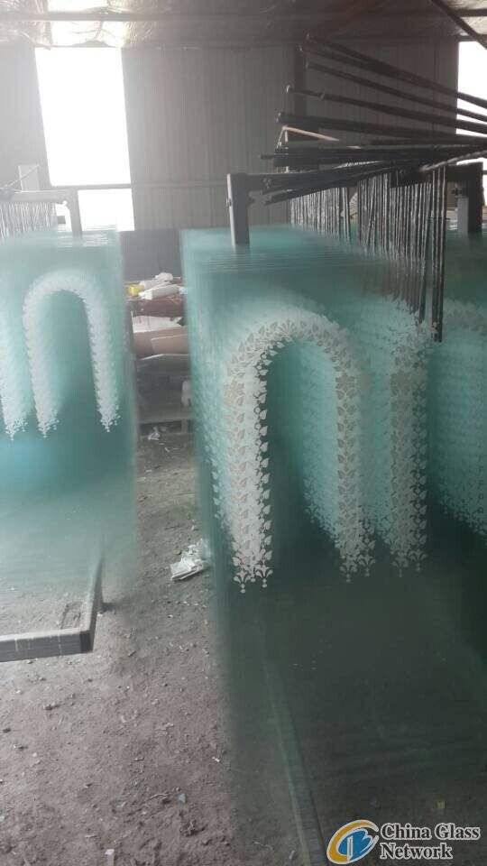 2mm Clear Silk Screen Designed Mirror glass