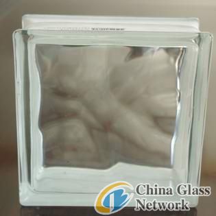 clear cloudy pattern glass block