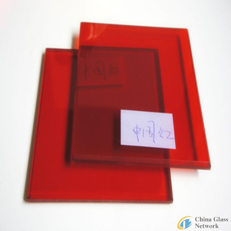 5mm red Laminated glass