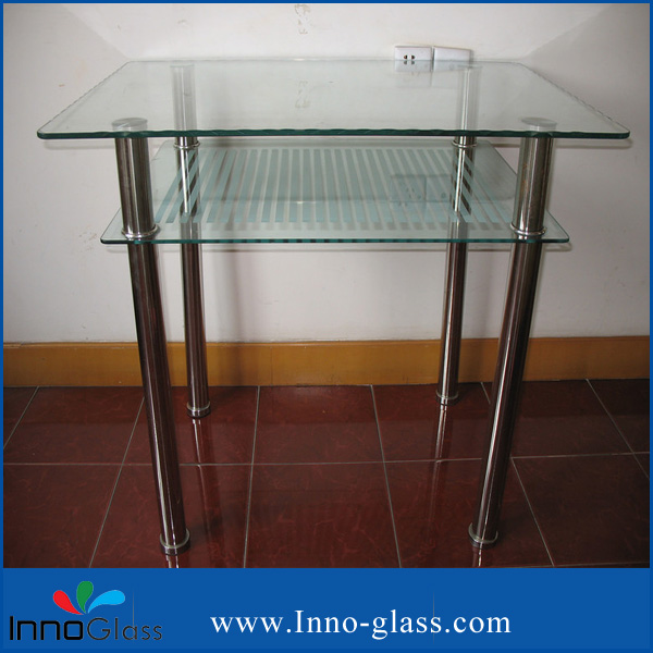 Rectangle Flat Polish Tempered Tabletop Glass with CE