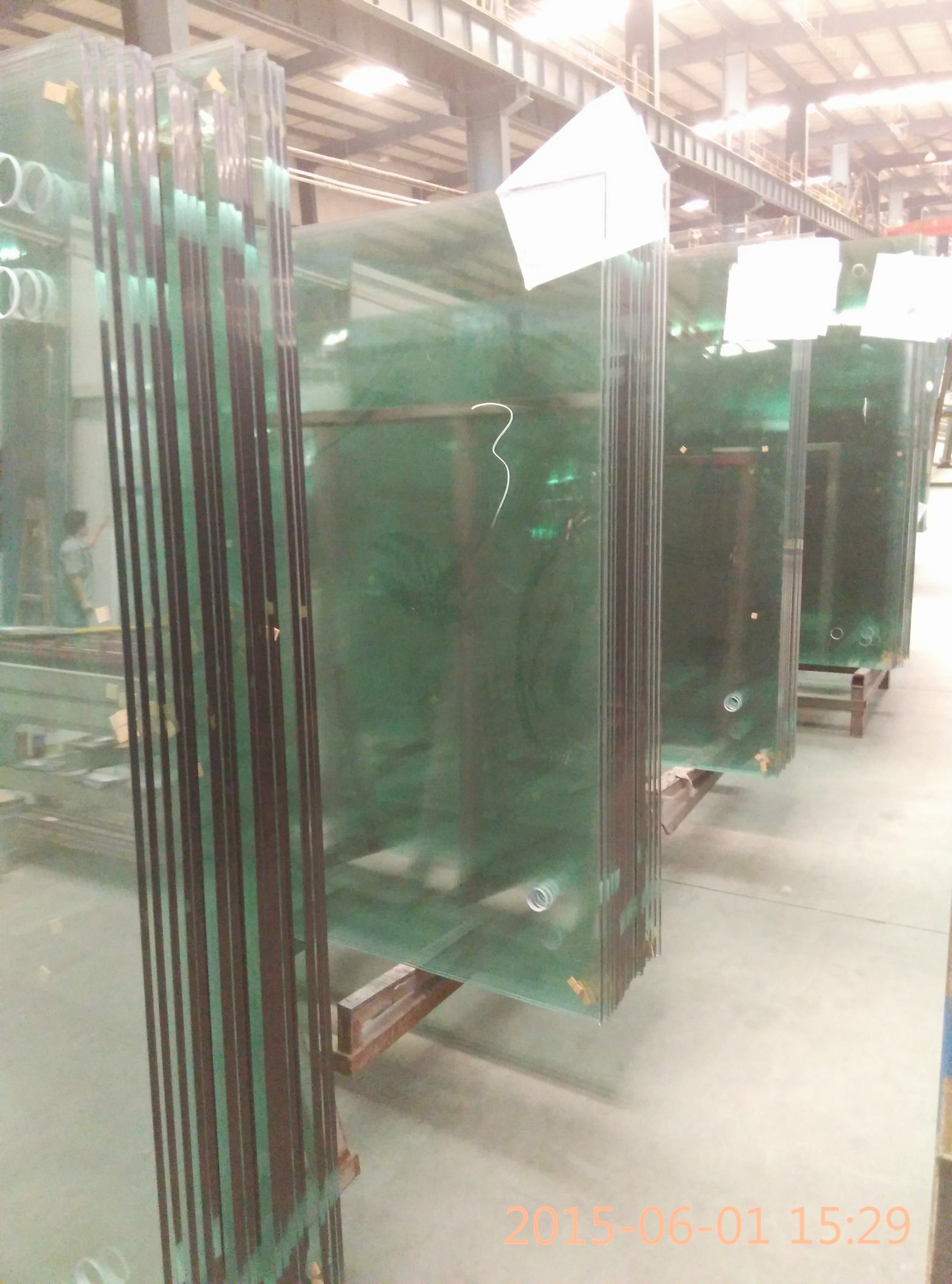 10mm fine polished tempered glass with holes