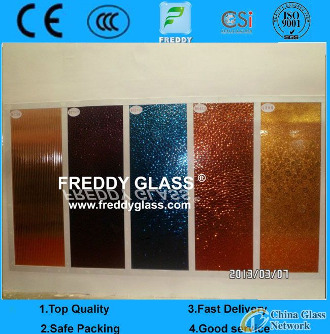 colored watercube patterned mirror/color pattern mirror/tinted rolled mirror/tinted figured mirror/c