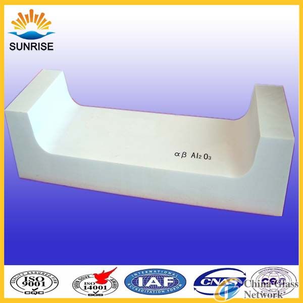 Fused cast Alumina corundum block for glass furnace