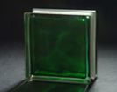 Green In-colored Cloudy Glass Block