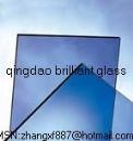 4mm dark blue reflective  glass