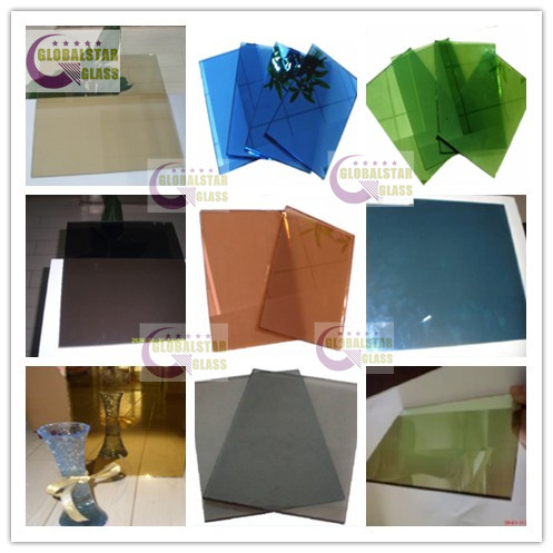 4-6mm dark blue,dark green,bronze,grey,ford blue,light green,pink,clear golden reflective glass
