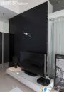 Black glass partition