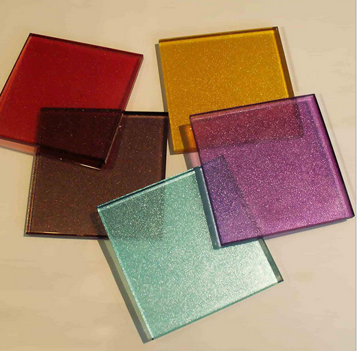 3-8mm colorful back painted glass