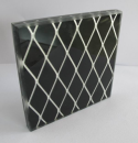 6+6mm Wire lamianed glass with aluminum material