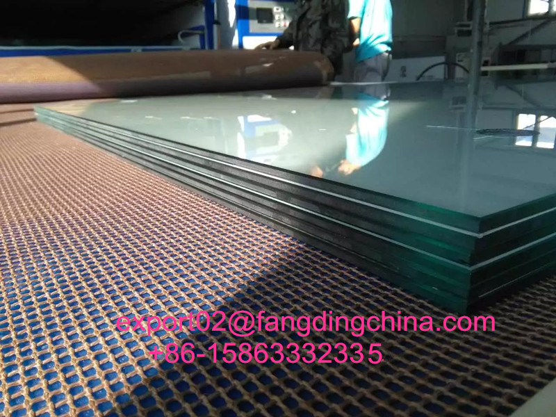 6 couples of laminated glass made by Fangding laminating machinery.jpg