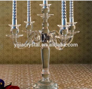 2016 hot sell Crystal Candelabra for wedding centerpiece decoration