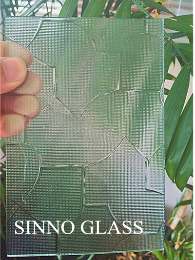 3-10mm clear karatachi glass;clear karatachi patterned glass