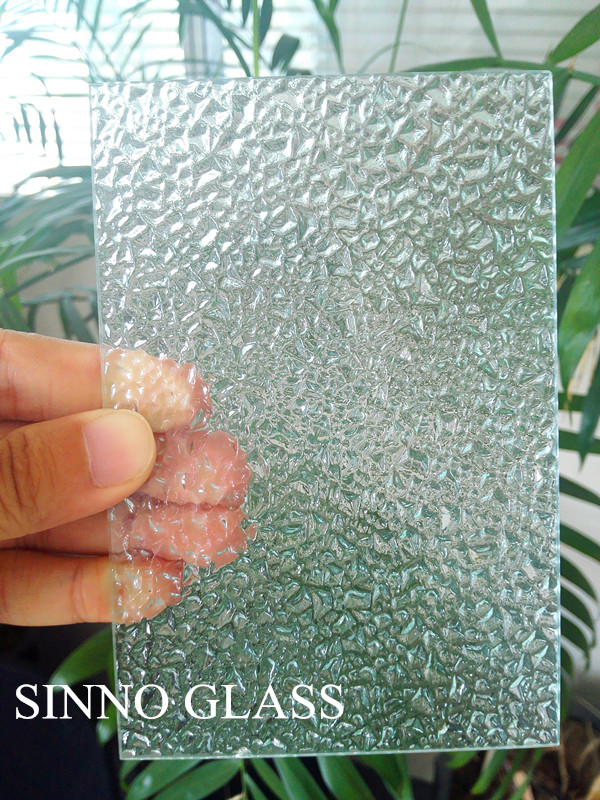 3-10mm clear diamond glass,clear diamond patterned glass