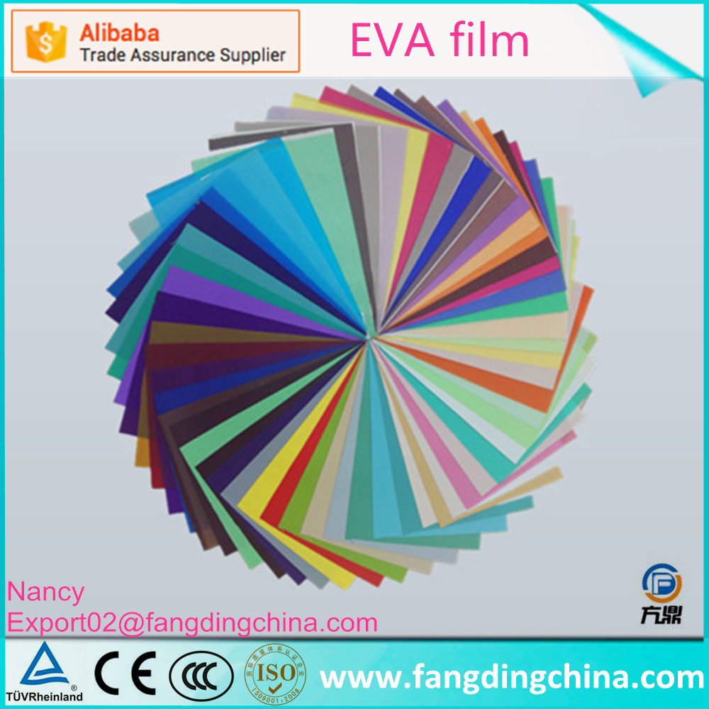 EVA film for laminated glass use