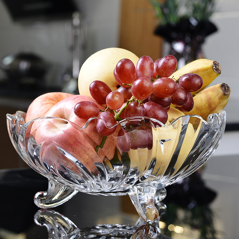 Personalized glass fruit bowl with stand wholesale