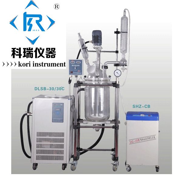 Laboratory heating equipment 20l double lined glass reactor with explosion proof