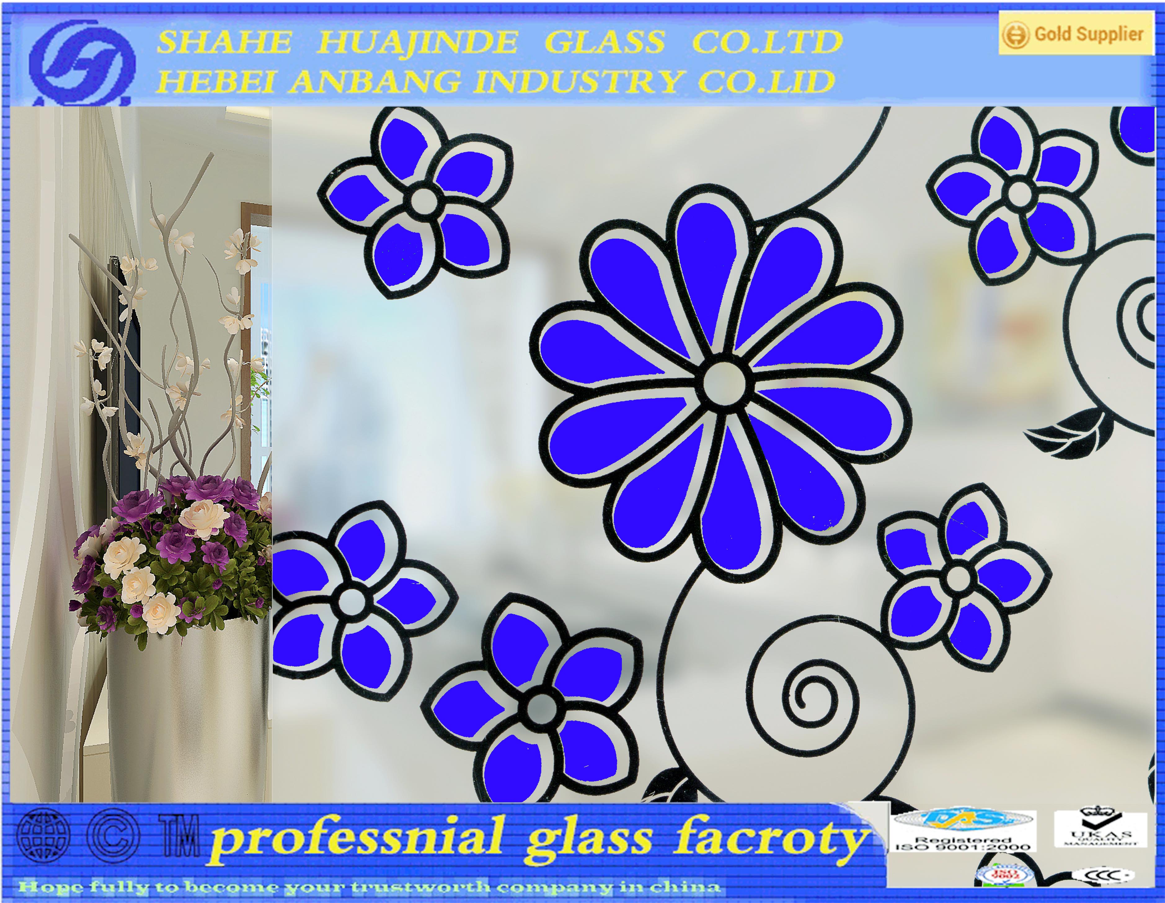 silk screen print glass, factory building glass, shahe decorative glass